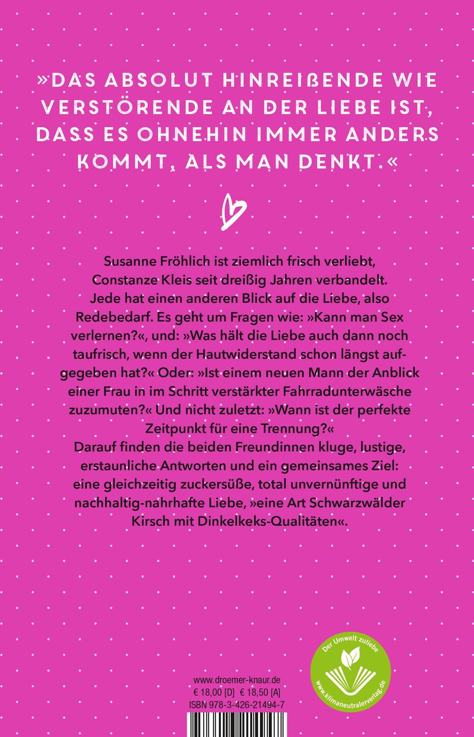 Rückseite: 9783426214947 | Liebe machen | Susanne Fröhlich (u. a.) | Taschenbuch | 256 S. | 2022