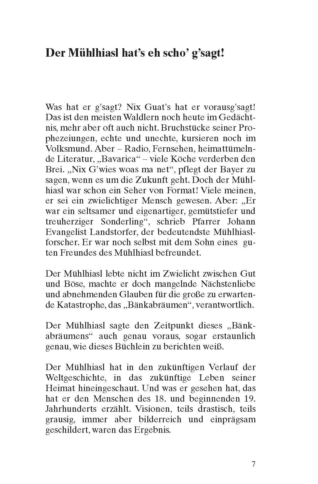 Bild: 9783955878177 | Die Prophezeiungen des Mühlhiasl | Andreas Zeitler | Taschenbuch