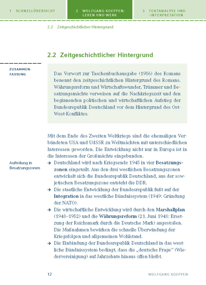 Bild: 9783804419452 | Interpretation zu Wolfgang Koeppen 'Tauben im Gras' | Taschenbuch