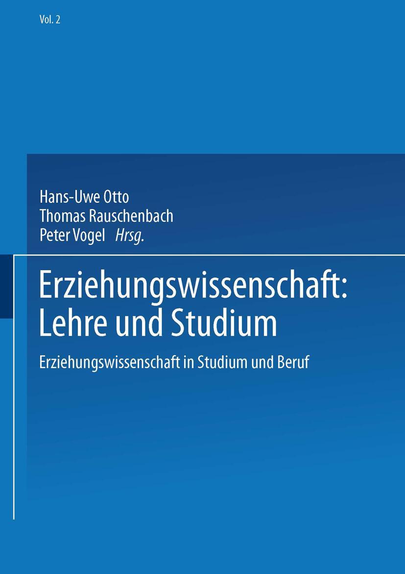 Cover: 9783322932396 | Erziehungswissenschaft: Lehre und Studium | Hans-Uwe Otto | Buch | vi