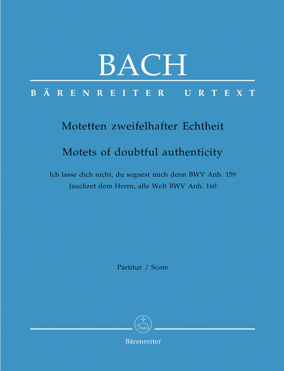 Cover: 9790006521685 | Motetten zweifelhafter Echtheit BWV Anh. 159,160 | Bärenreiter Urtext