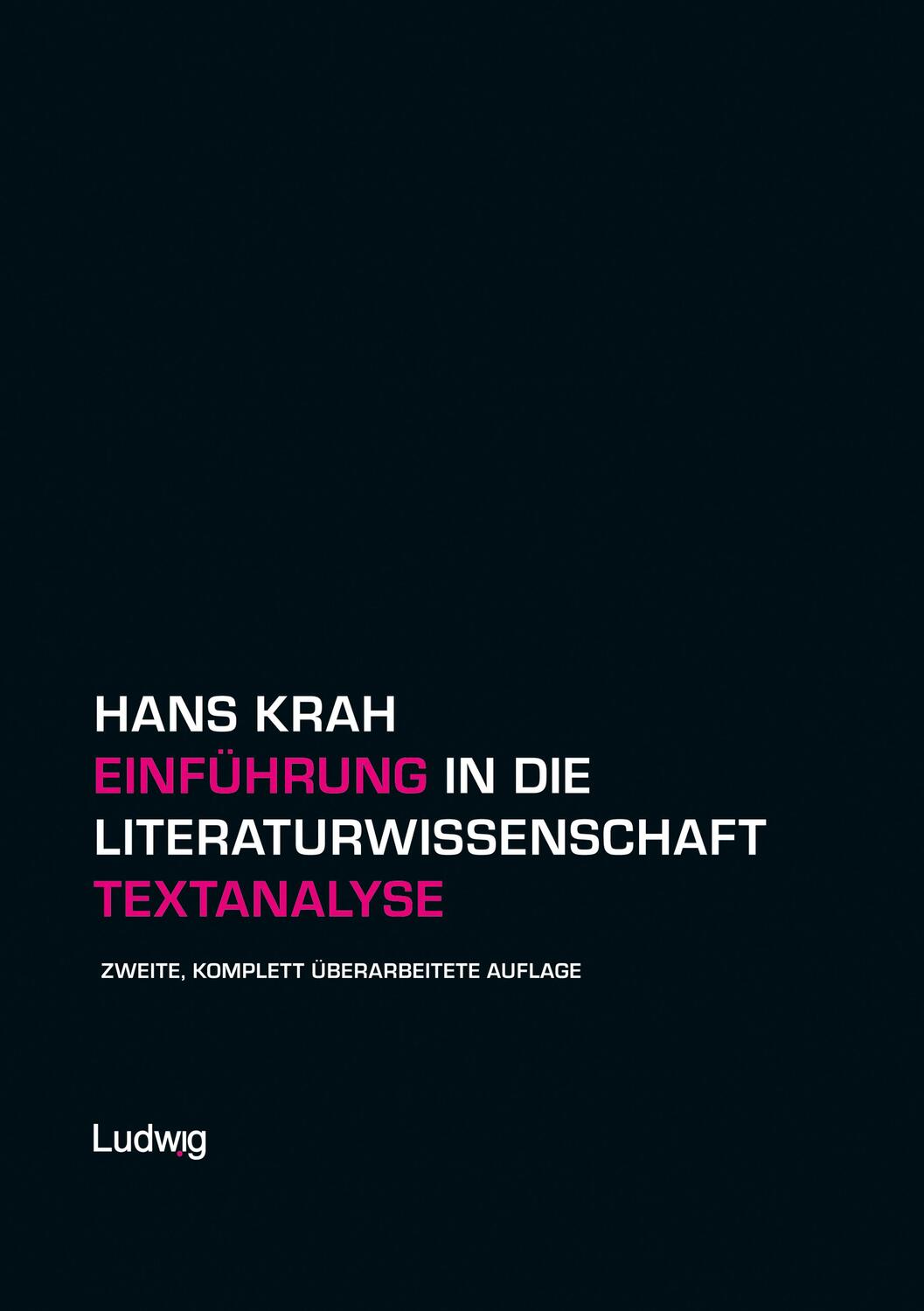 Cover: 9783937719436 | Einführung in die Literaturwissenschaft | Textanalyse | Hans Krah
