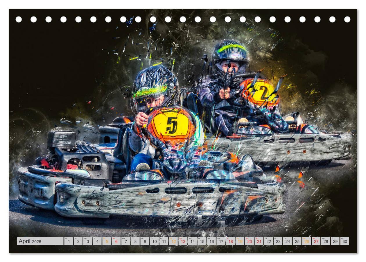 Bild: 9783435386161 | GoKart - extrem cool (Tischkalender 2025 DIN A5 quer), CALVENDO...