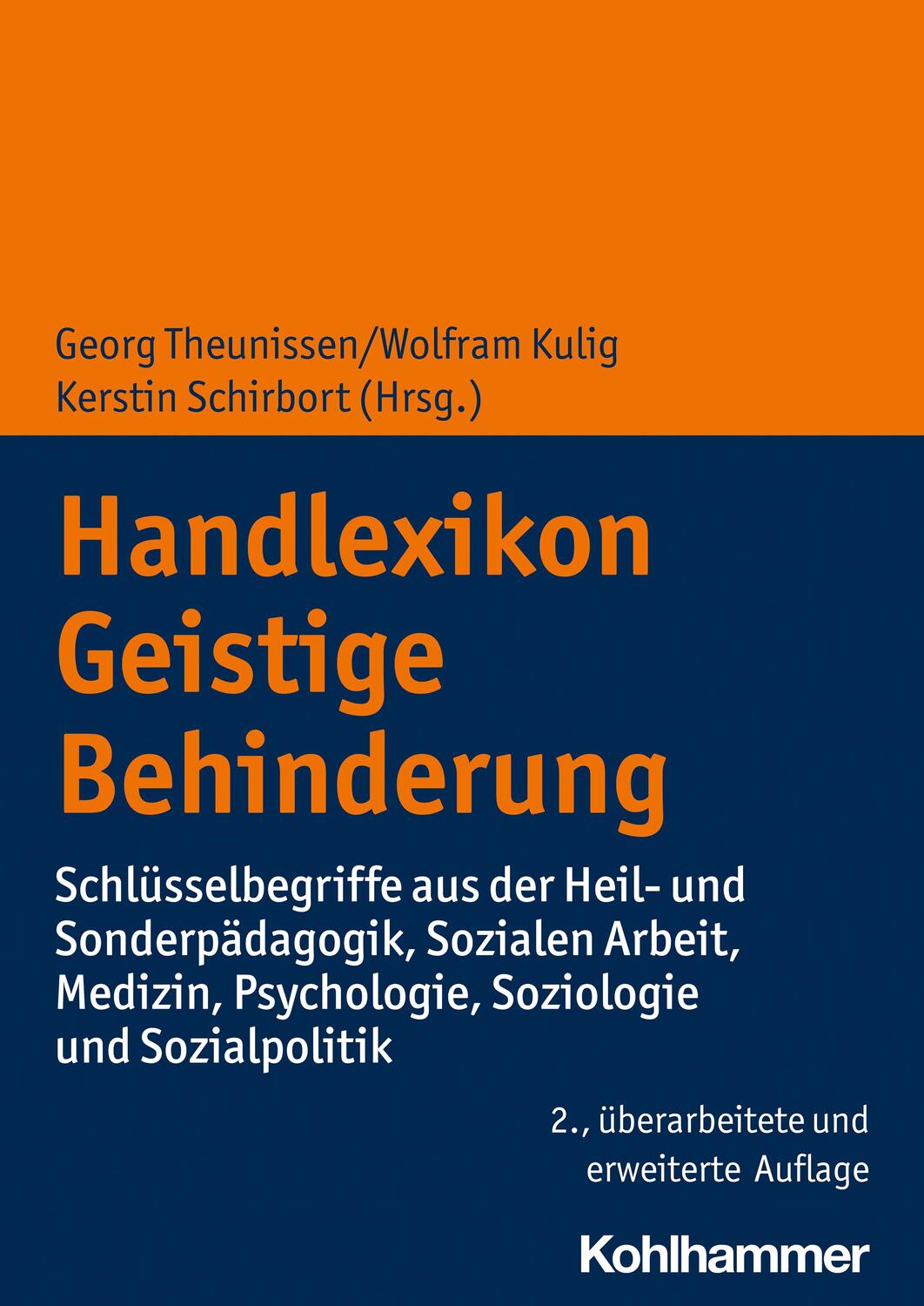 Cover: 9783170225312 | Handlexikon Geistige Behinderung | Georg Theunissen (u. a.) | Buch