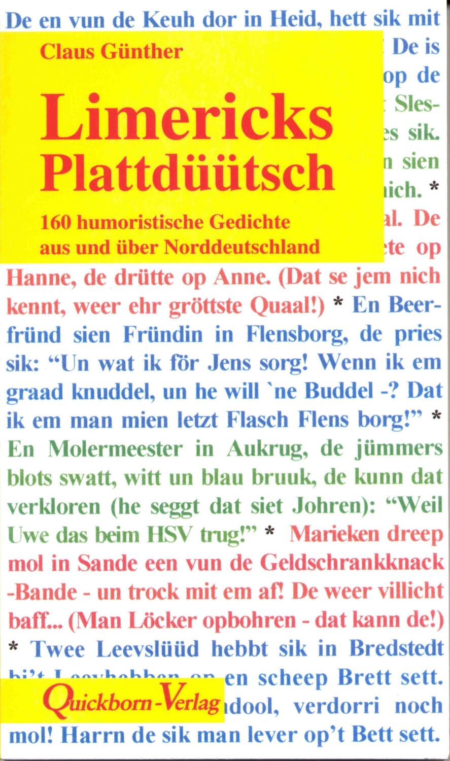 Cover: 9783876512914 | Limericks Plattdüütsch | Claus Günther | Taschenbuch | 96 S. | Deutsch