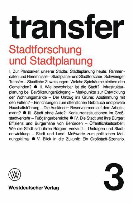 Cover: 9783531113630 | Stadtforschung und Stadtplanung | Carl Böhret | Taschenbuch | 213 S.
