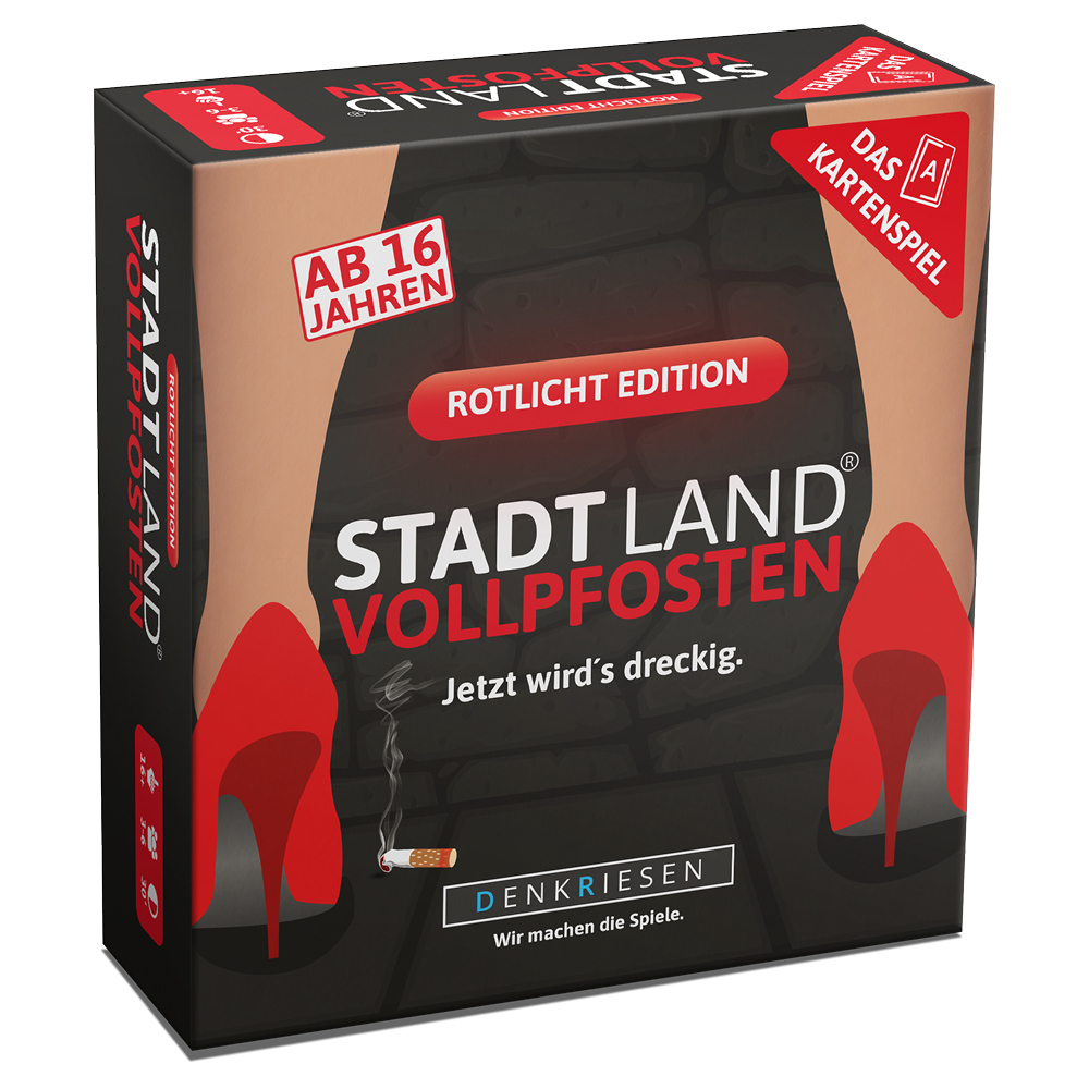 Cover: 4260528090532 | Denkriesen - Stadt Land Vollpfosten® - Das Kartenspiel - Rotlicht...
