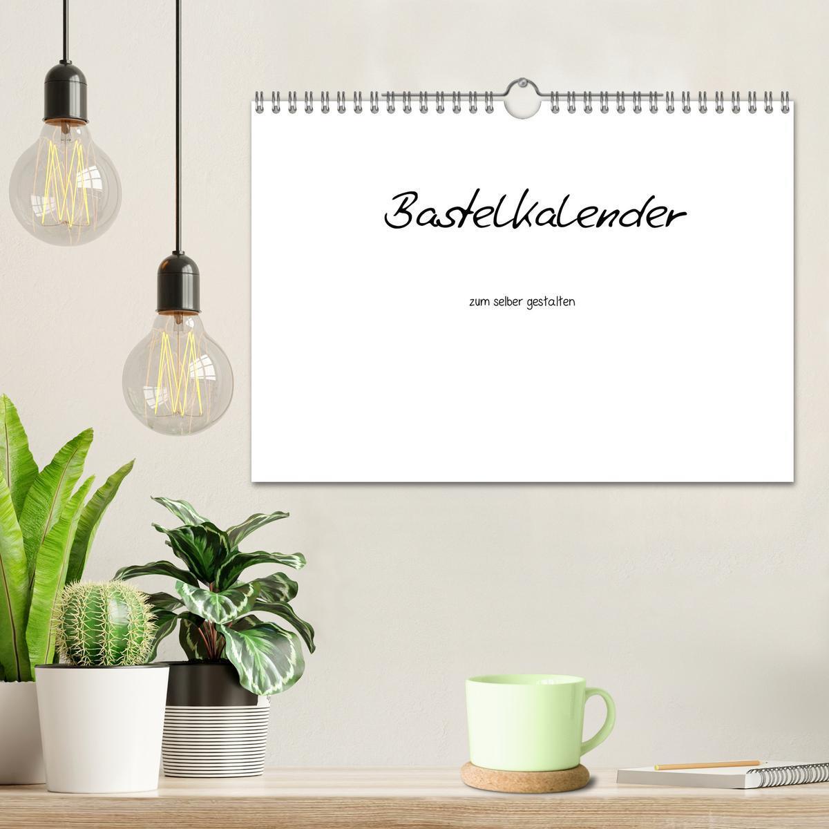 Bild: 9783435770151 | Bastelkalender - Weiss (Wandkalender 2025 DIN A4 quer), CALVENDO...