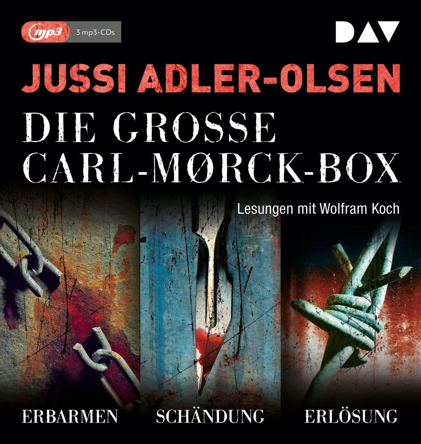 Cover: 9783742418449 | Die große Carl-Mørck-Box 1 | Lesungen mit Wolfram Koch (3 mp3-CDs) | 3