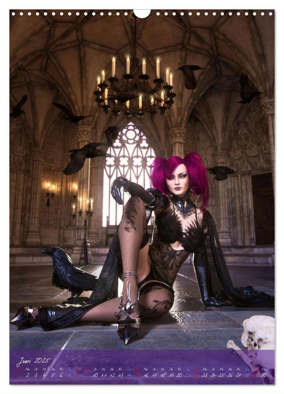 Bild: 9783435908936 | Sexy Goth Girls - Gothic Pin Ups (Wandkalender 2025 DIN A3 hoch),...