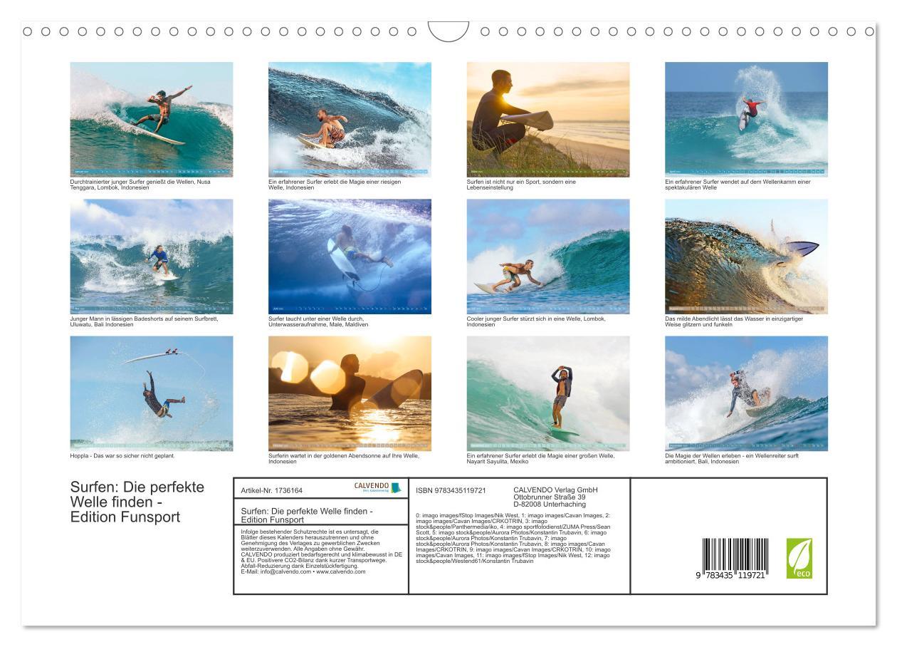 Bild: 9783435119721 | Surfen: Die perfekte Welle finden - Edition Funsport (Wandkalender...