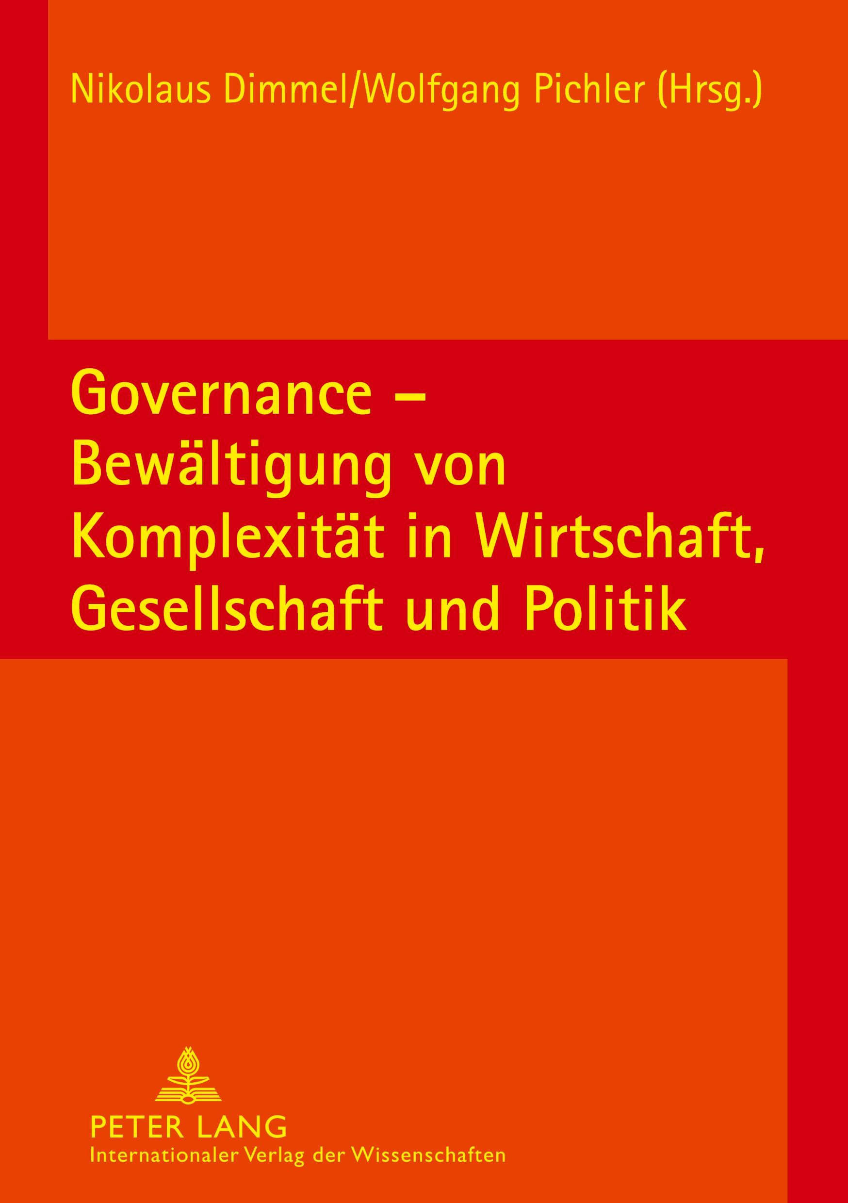 Cover: 9783631588567 | Governance ¿ Bewältigung von Komplexität in Wirtschaft,...