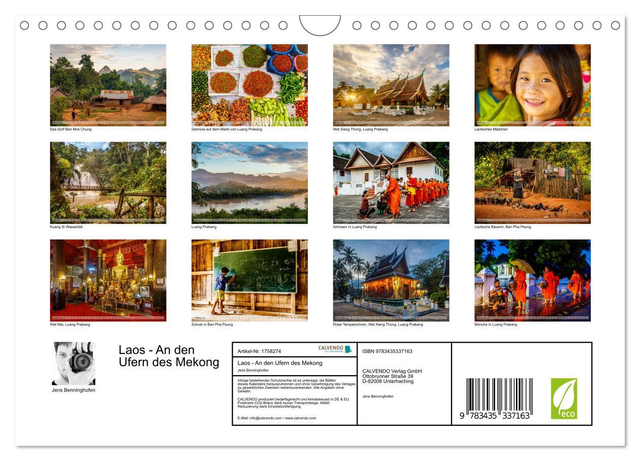 Bild: 9783435337163 | Laos - An den Ufern des Mekong (Wandkalender 2025 DIN A4 quer),...