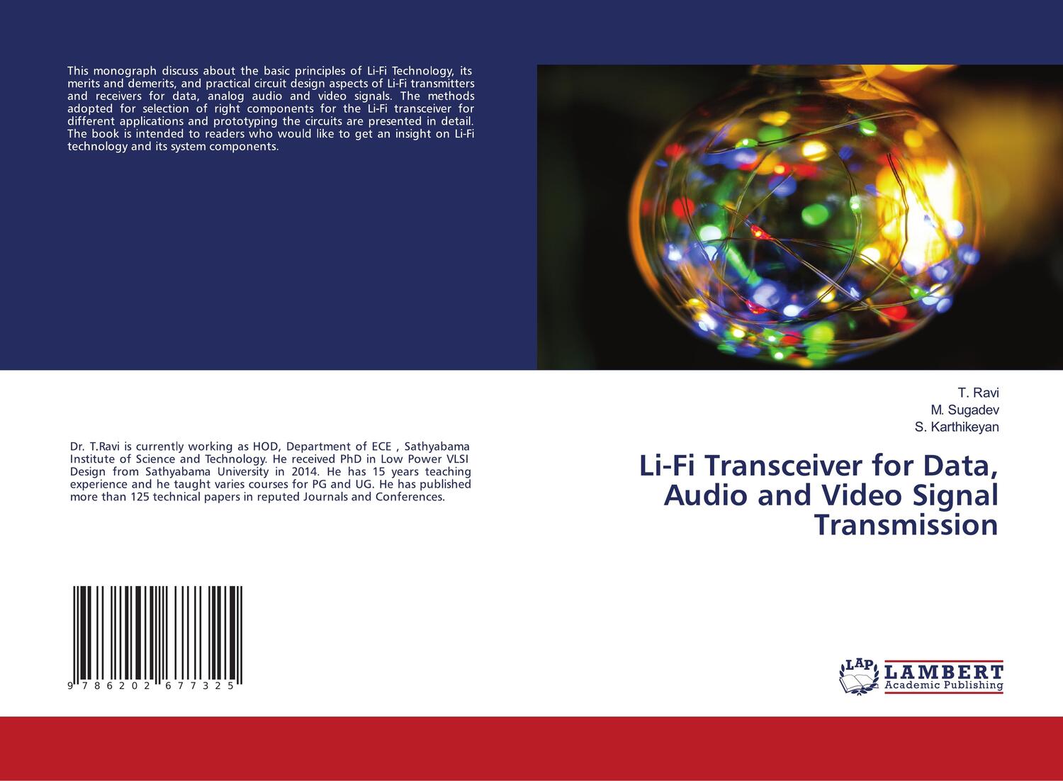 Cover: 9786202677325 | Li-Fi Transceiver for Data, Audio and Video Signal Transmission | Buch