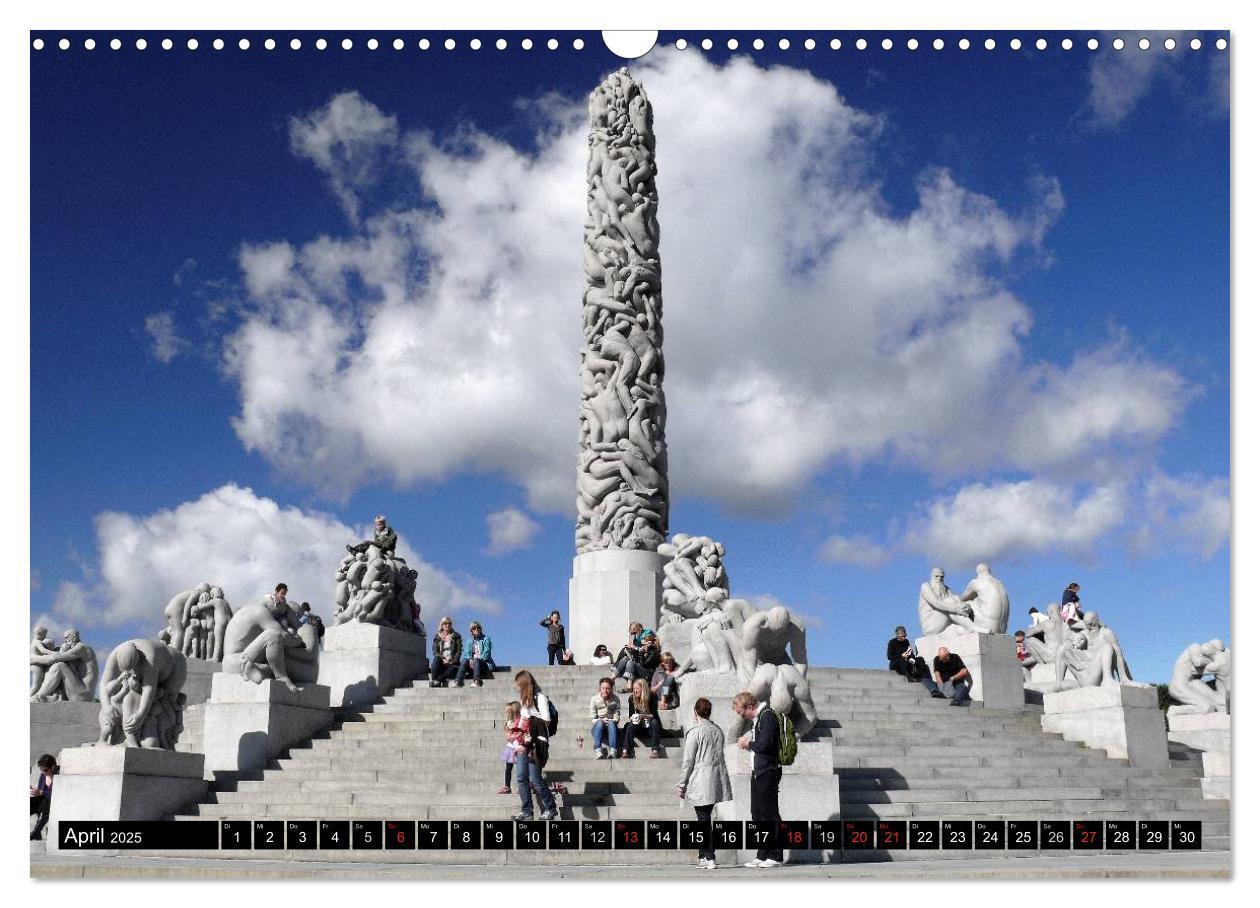 Bild: 9783435685813 | Vigeland Skulpturen Park Oslo (Wandkalender 2025 DIN A3 quer),...