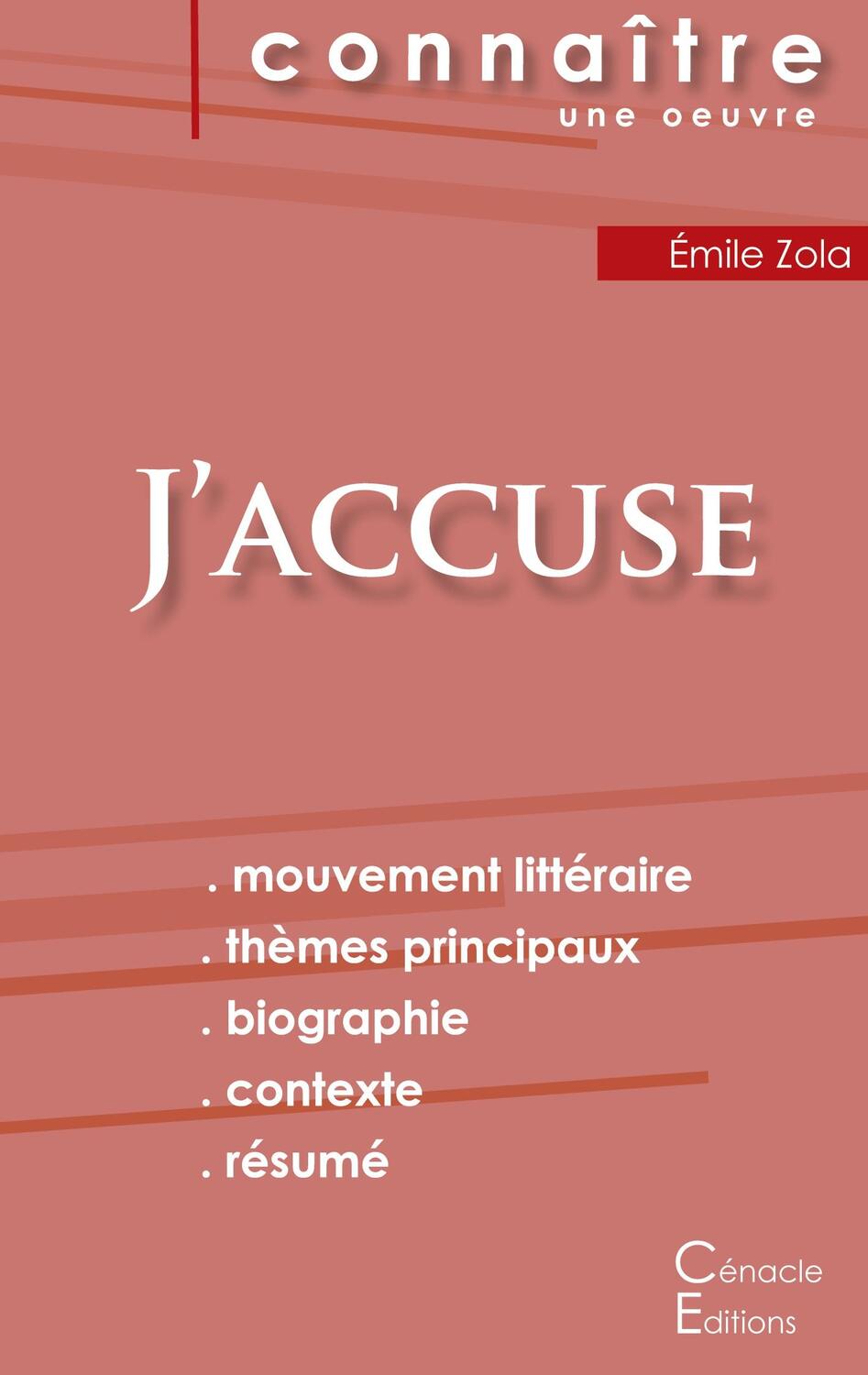 Cover: 9782759302079 | Fiche de lecture J'accuse de Zola (Analyse littéraire de référence...