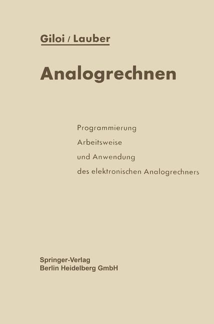 Cover: 9783642527418 | Analogrechnen | Rudolf Lauber (u. a.) | Taschenbuch | Paperback | 2014