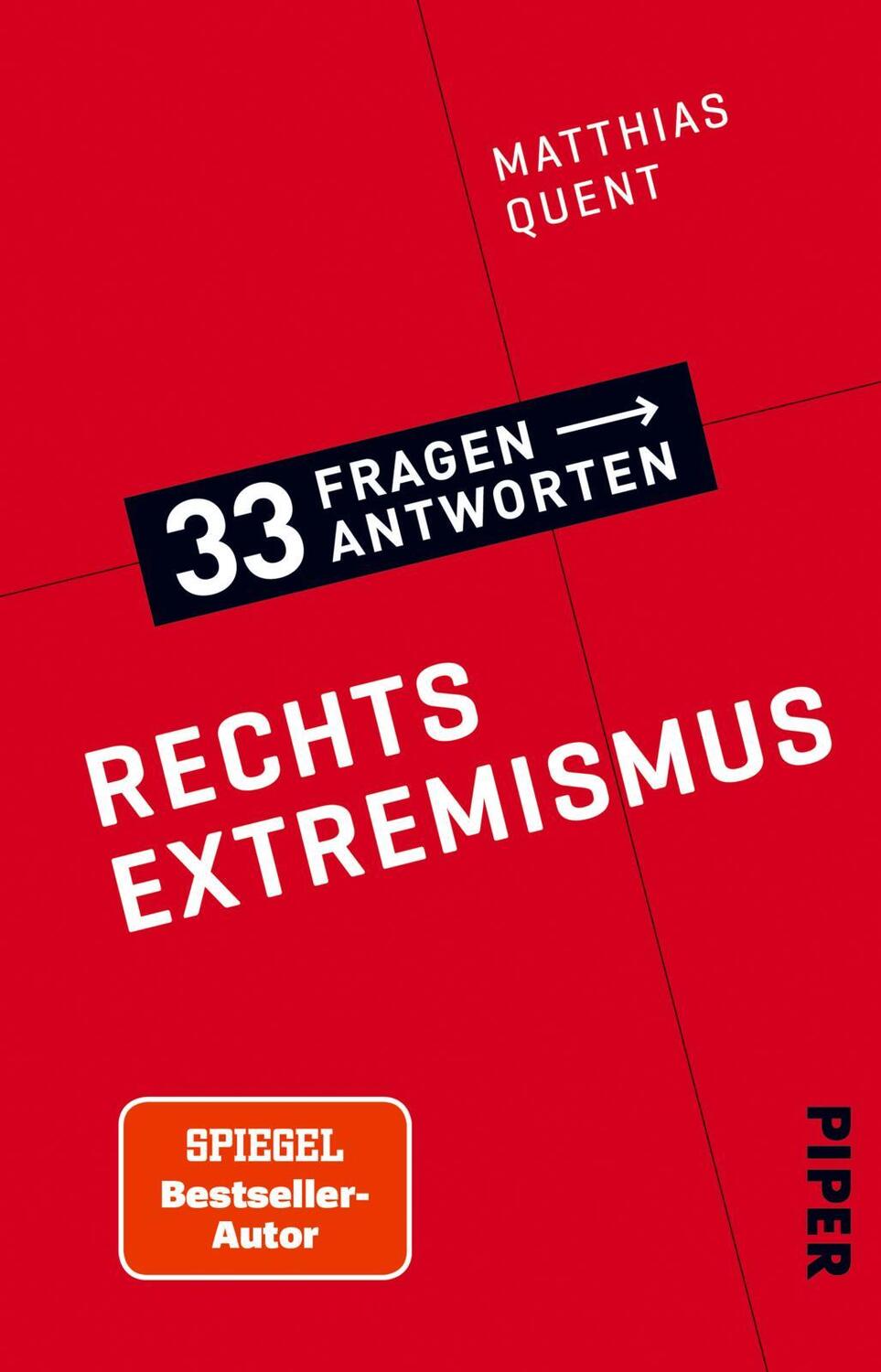 Cover: 9783492307758 | Rechtsextremismus | 33 Fragen - 33 Antworten 5 | Matthias Quent | Buch