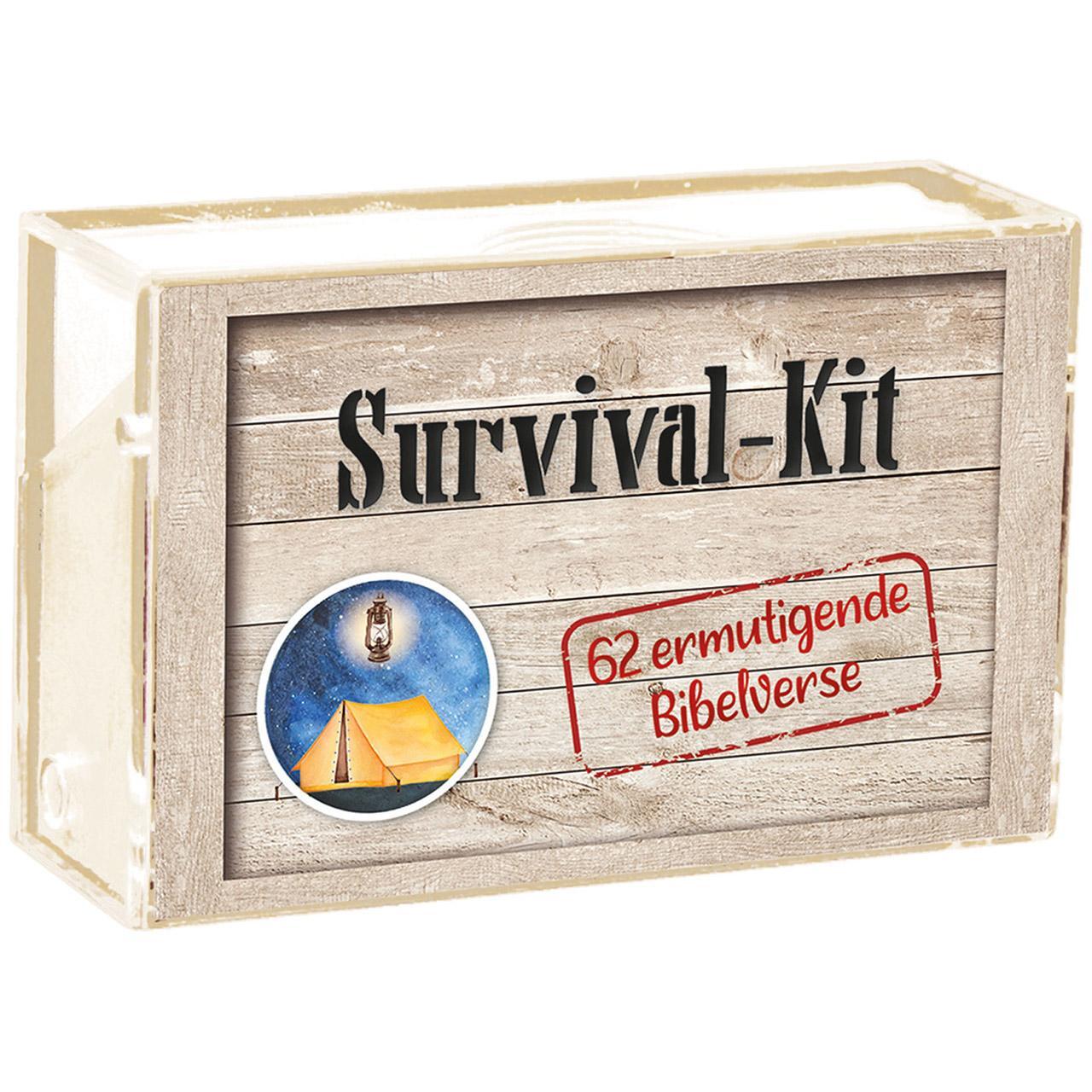 Cover: 4034905015759 | Survival-Kit | 62 ermutigende Bibelverse | Box | 62 S. | Deutsch