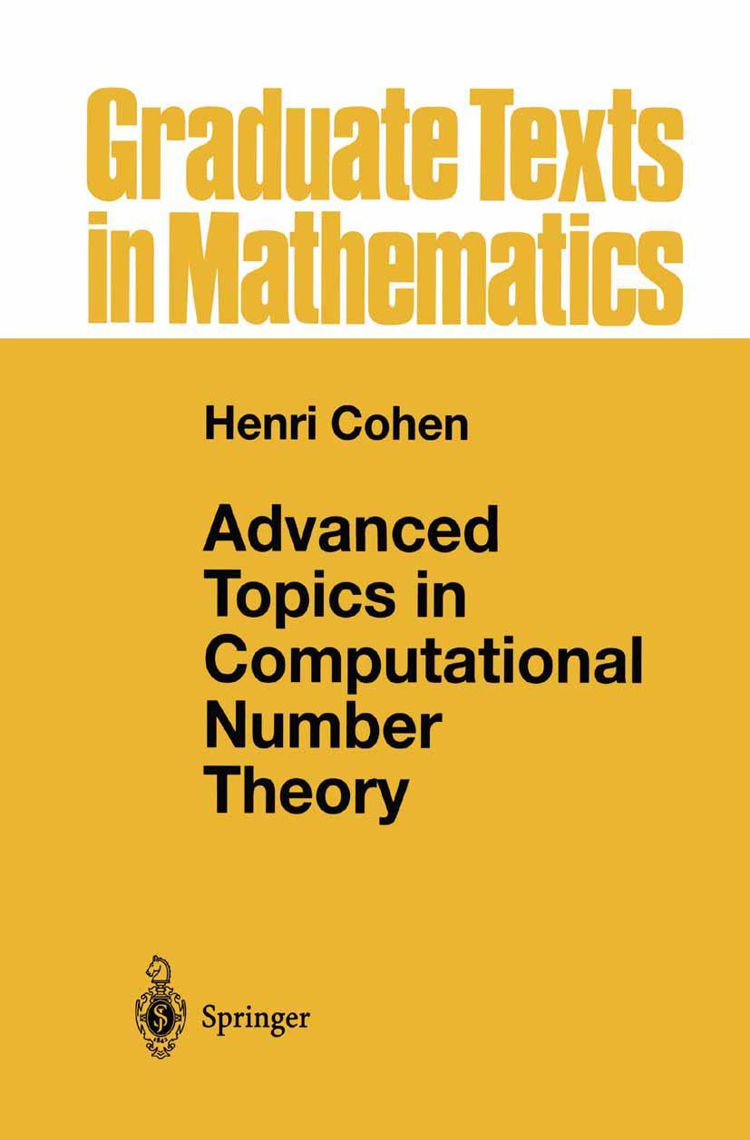 Cover: 9780387987279 | Advanced Topics in Computational Number Theory | Henri Cohen | Buch