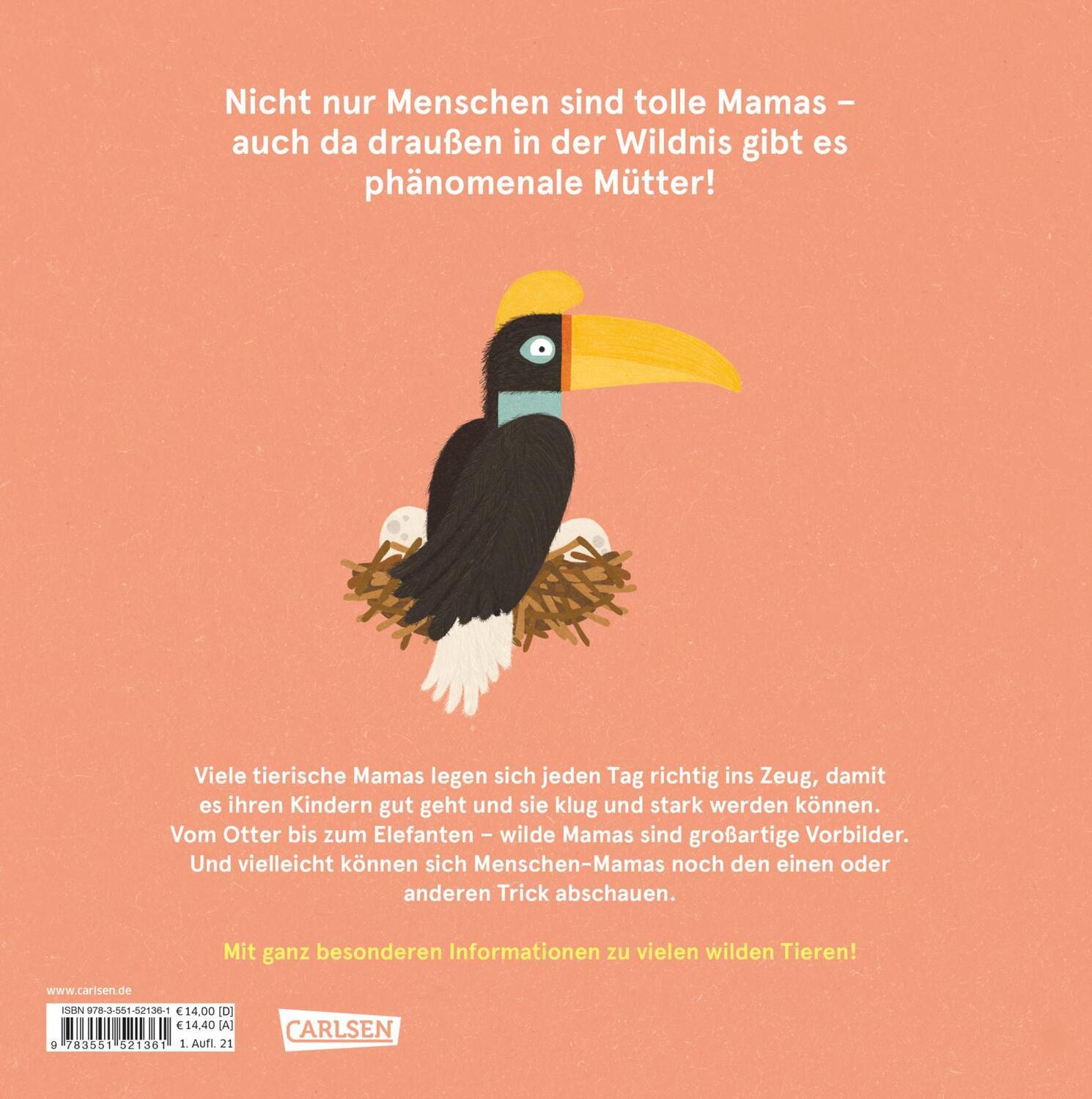 Rückseite: 9783551521361 | Wilde Mamas | Ein Sachbilderbuch ab 3 Jahren über tierisch tolle Mamas