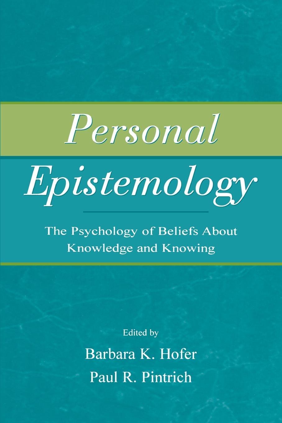 Cover: 9780805852356 | Personal Epistemology | Paul R. Pintrich | Taschenbuch | Paperback