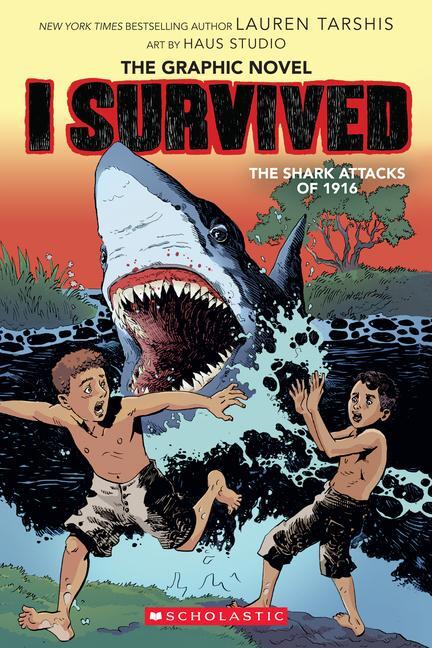 Cover: 9781338120950 | I Survived the Shark Attacks of 1916: A Graphic Novel (I Survived...