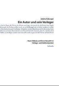 Cover: 9783936298352 | Ein Autor und sein Verleger | Sabine Koburger | Taschenbuch | 672 S.