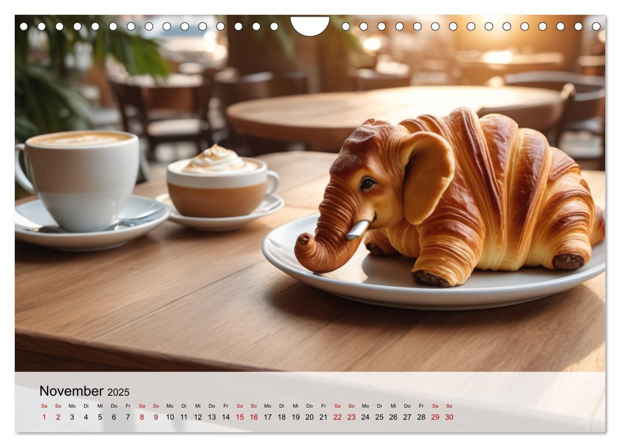 Bild: 9783383777110 | Tierische Croissants (Wandkalender 2025 DIN A4 quer), CALVENDO...