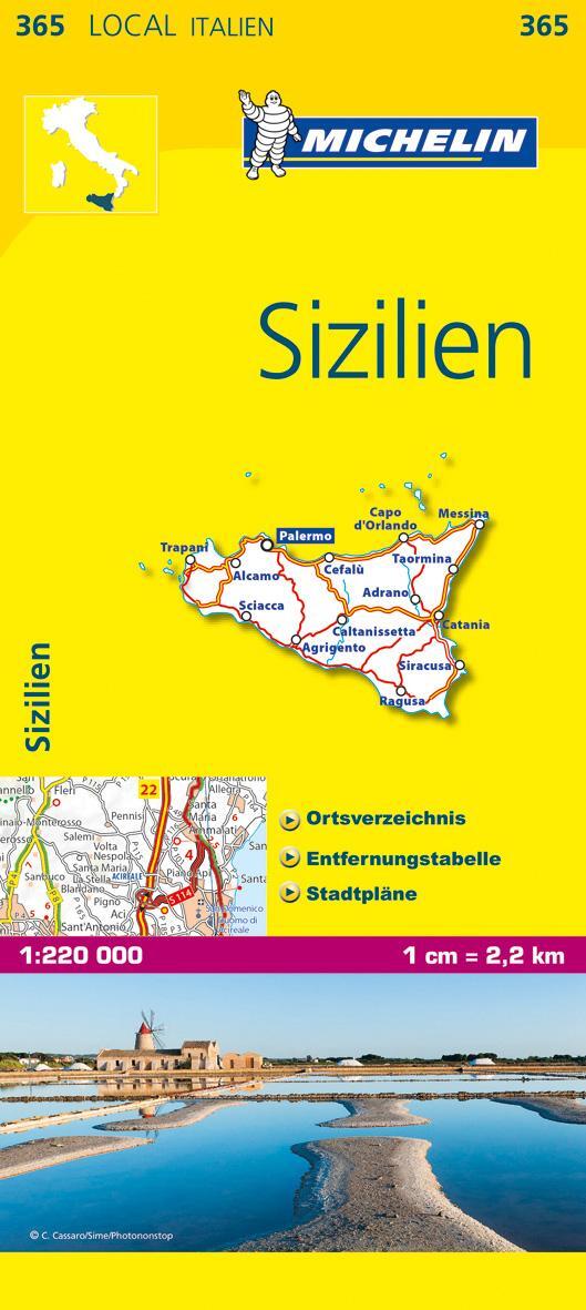 Cover: 9782067126572 | Michelin Lokalkarte Sizilien 1 : 220 000 | (Land-)Karte | 1 S. | 2022