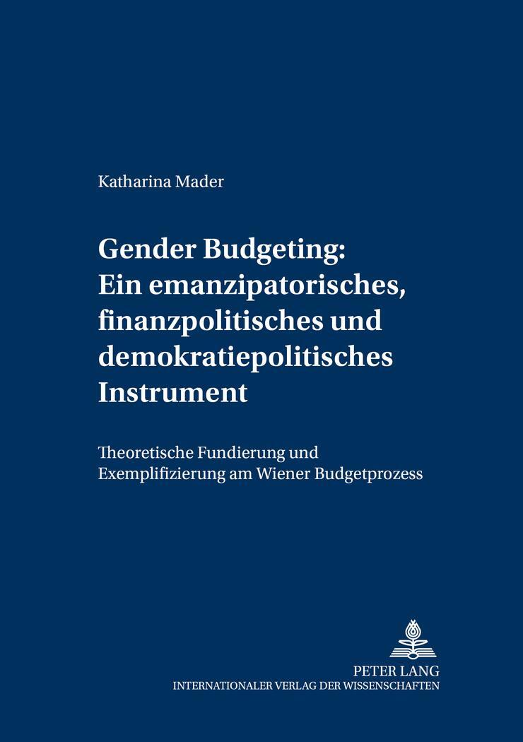 Cover: 9783631591536 | Gender Budgeting: Ein emanzipatorisches, finanzpolitisches und...