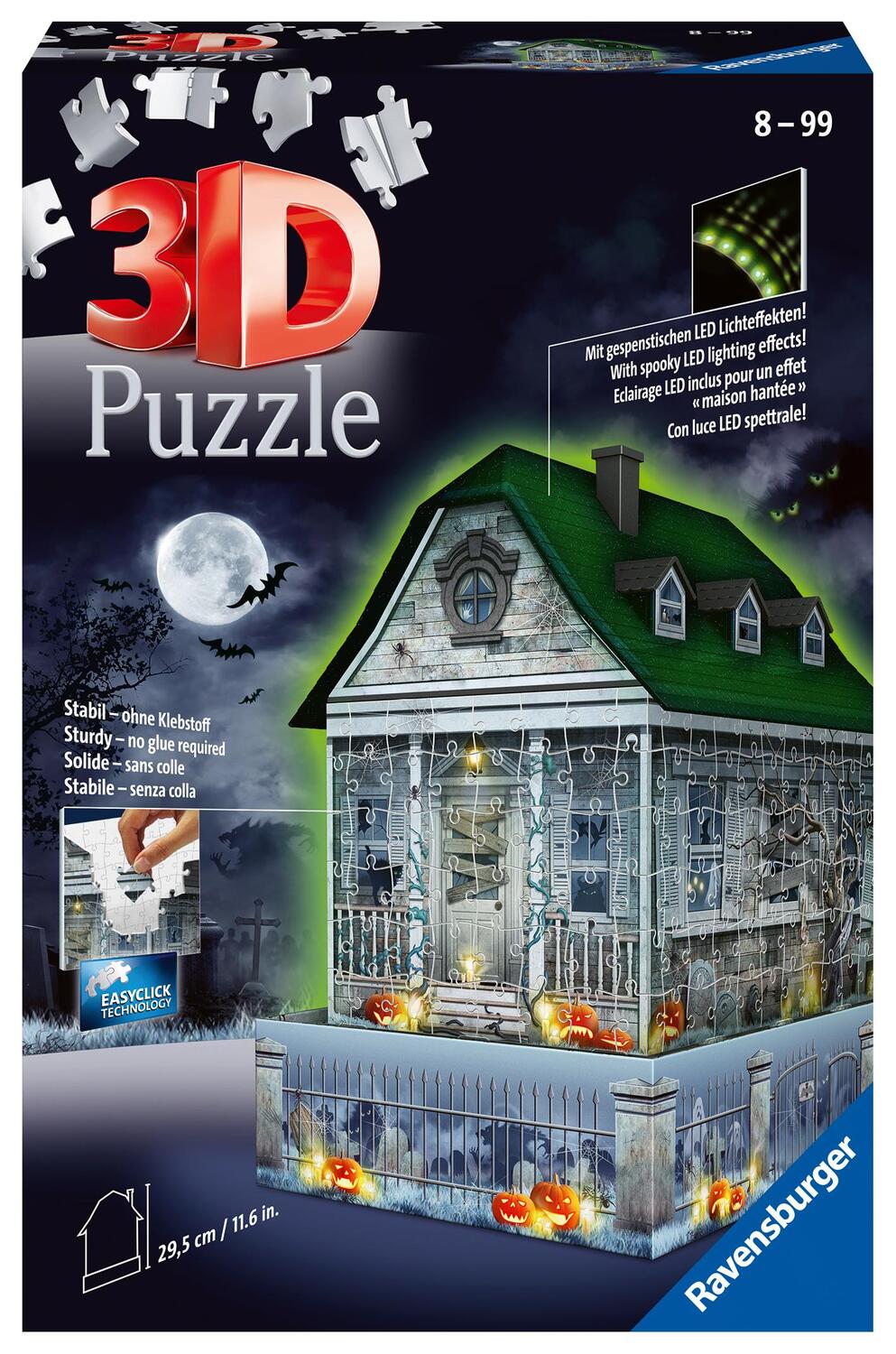 Cover: 4005556112548 | Ravensburger 3D Puzzle Gruselhaus bei Nacht 11254 - 216 Teile - für...