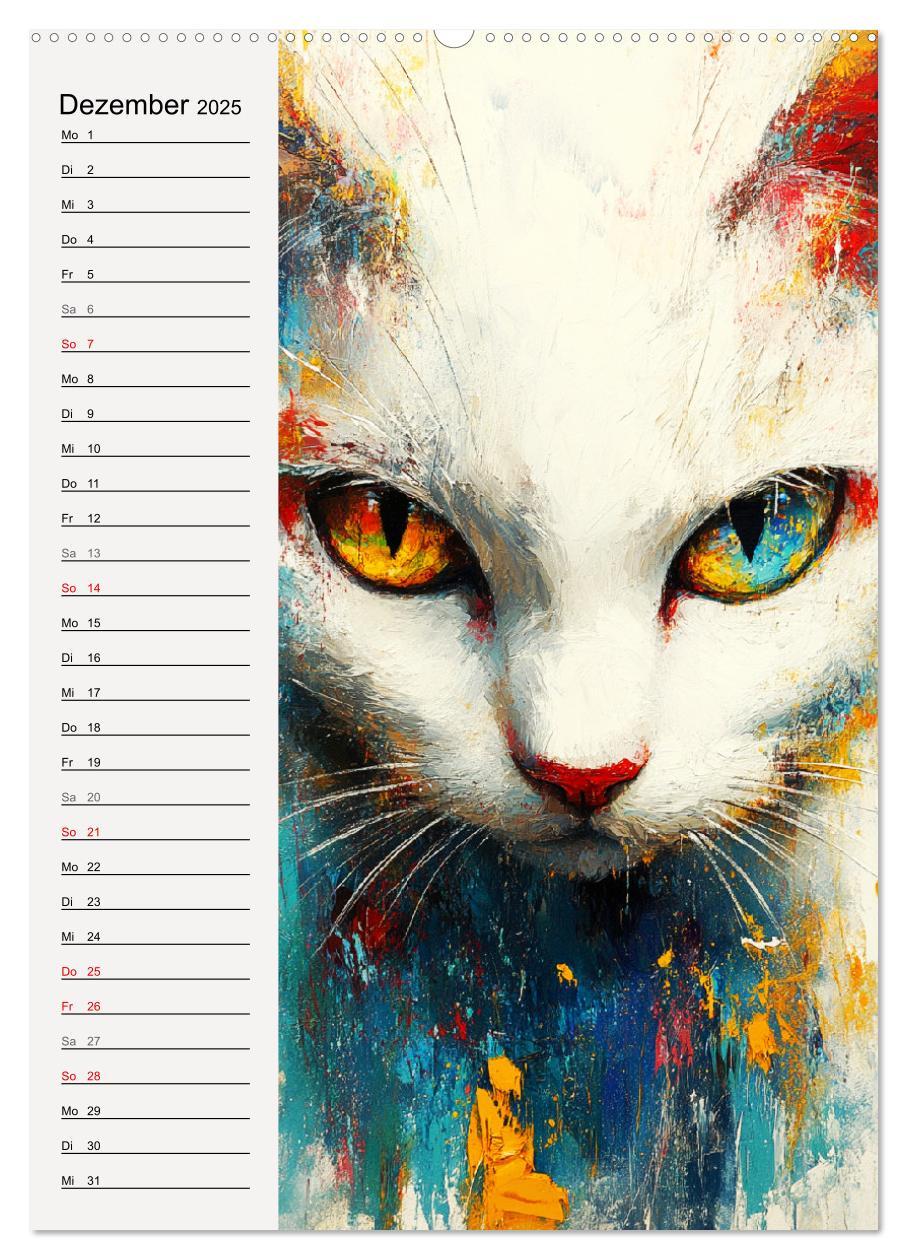 Bild: 9783457211977 | Katzenportraits. Moderne Samtpfoten-Kunst (Wandkalender 2025 DIN A2...