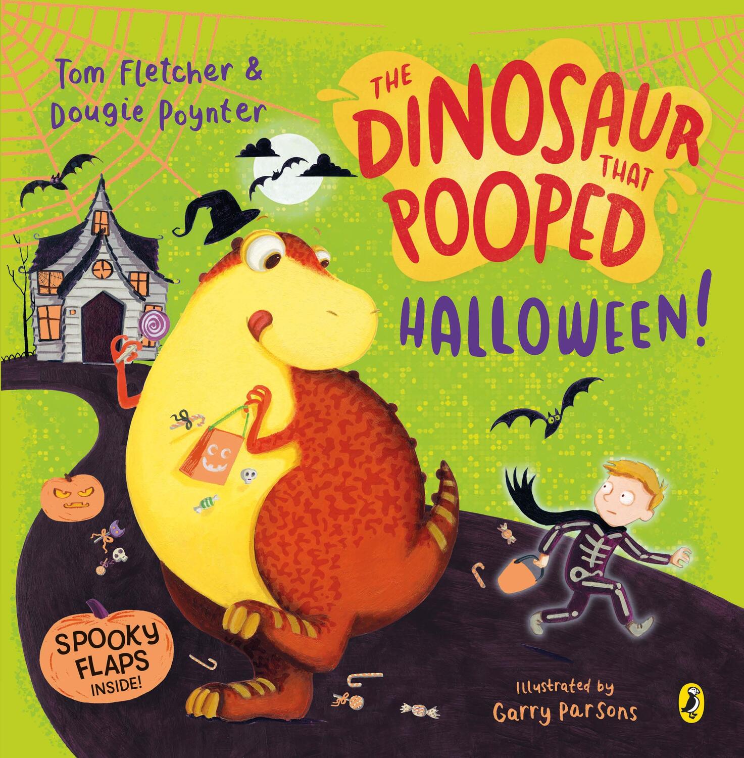 Cover: 9780241488836 | The Dinosaur that Pooped Halloween! | A spooky lift-the-flap adventure