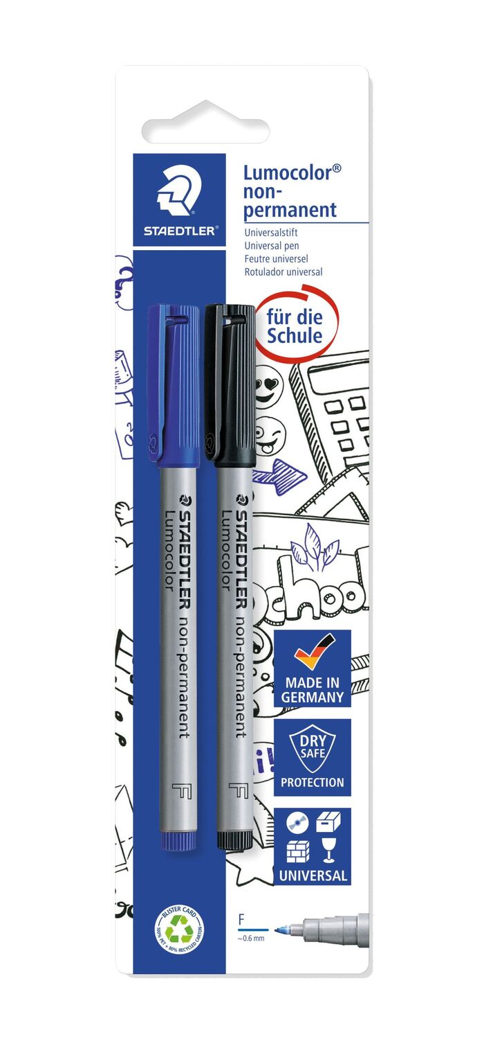 Cover: 4007817316115 | STAEDTLER Universalstift Lumocolor® non-permanent F, 2er Set...