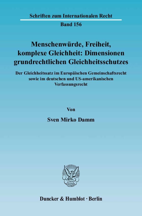 Cover: 9783428119547 | Menschenwürde, Freiheit, komplexe Gleichheit: Dimensionen...