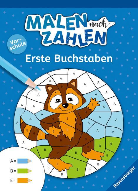 Cover: 9783473489763 | Malen nach Zahlen, Vorschule: Erste Buchstaben | Kirstin Jebautzke
