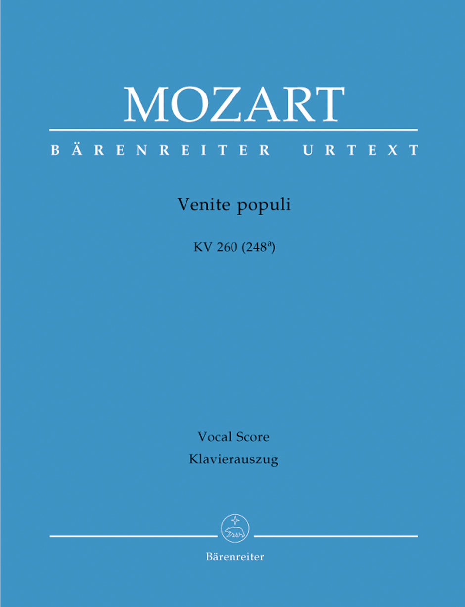 Cover: 9790006460168 | Venite Populi In D Major | Wolfgang Amadeus Mozart | Buch