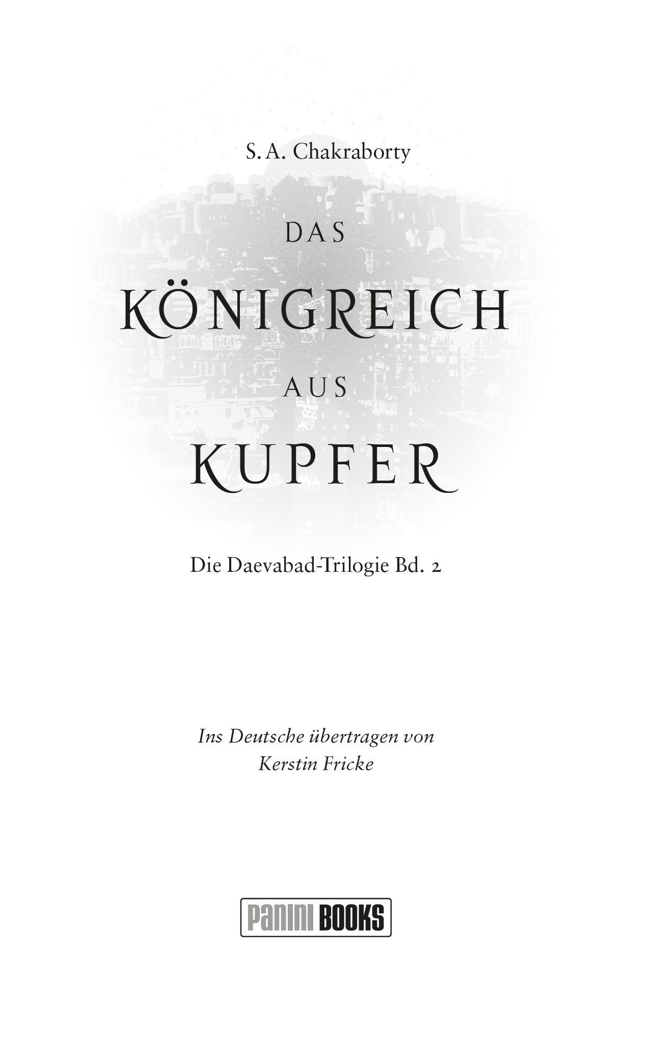 Bild: 9783833241772 | Das Königreich aus Kupfer | S. A. Chakraborty | Taschenbuch | Daevabad