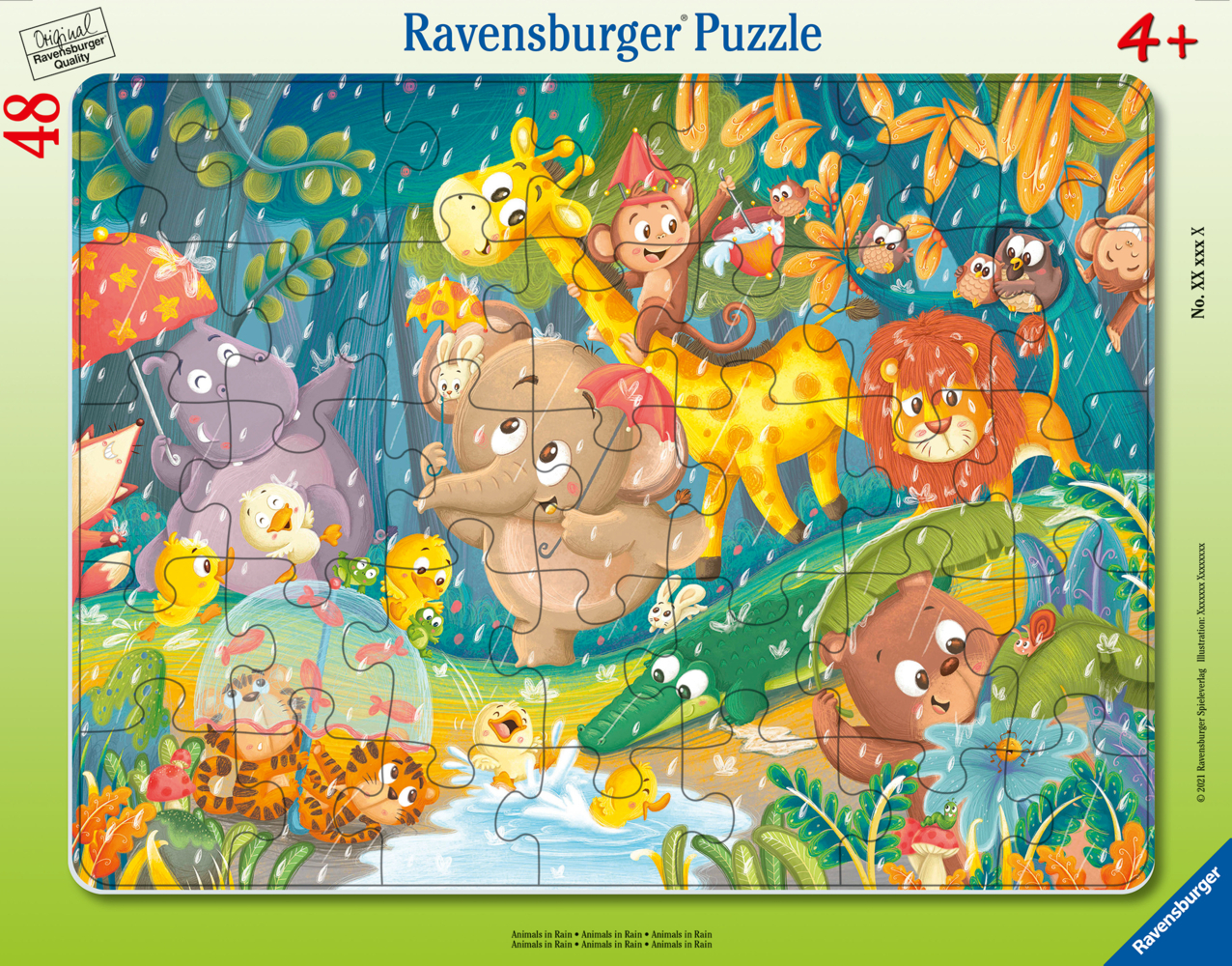 Cover: 4005556051779 | Ravensburger Kinderpuzzle - 05177 Es regnet! - Rahmenpuzzle für...