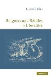 Cover: 9780521119894 | Enigmas and Riddles in Literature | Eleanor Cook | Taschenbuch | 2009