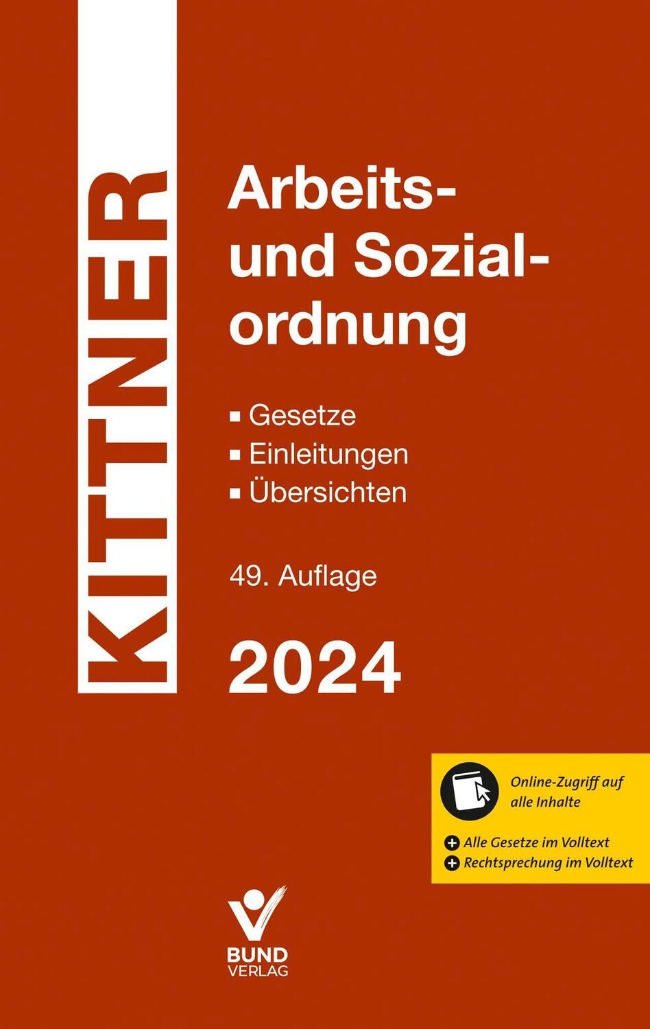 Cover: 9783766373779 | Arbeits- und Sozialordnung | Kittner | Taschenbuch | 1800 S. | Deutsch
