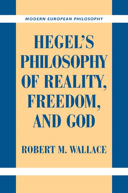 Cover: 9780521184366 | Hegel's Philosophy of Reality, Freedom, and God | Robert M. Wallace