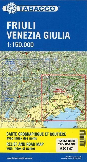 Bild: 9788883150005 | Tabacco Straßenkarte Friuli Venezia Giulia 1 : 150 000 | (Land-)Karte