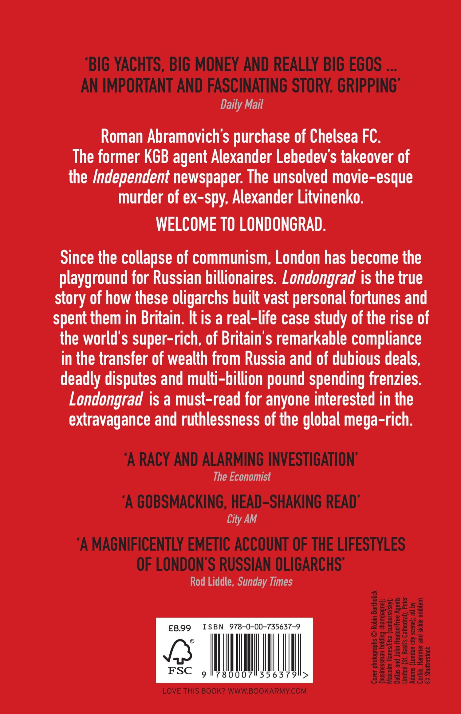 Rückseite: 9780007356379 | Londongrad | From Russia with Cash;the Inside Story of the Oligarchs