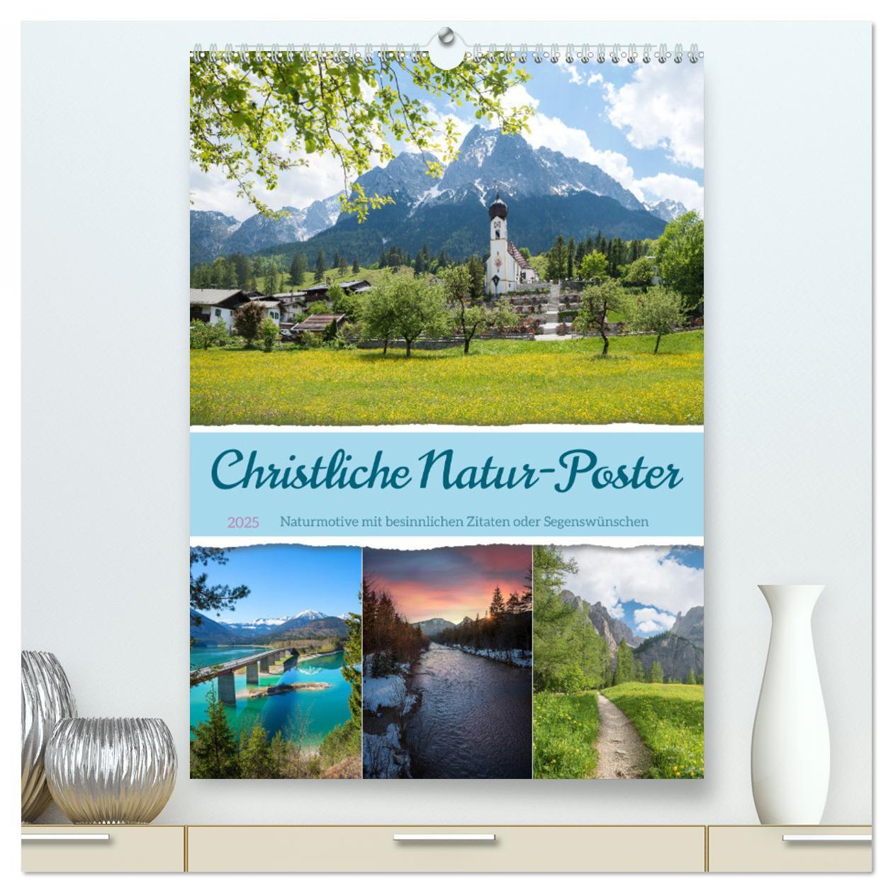 Cover: 9783383829765 | Christliche Natur-Poster (hochwertiger Premium Wandkalender 2025...