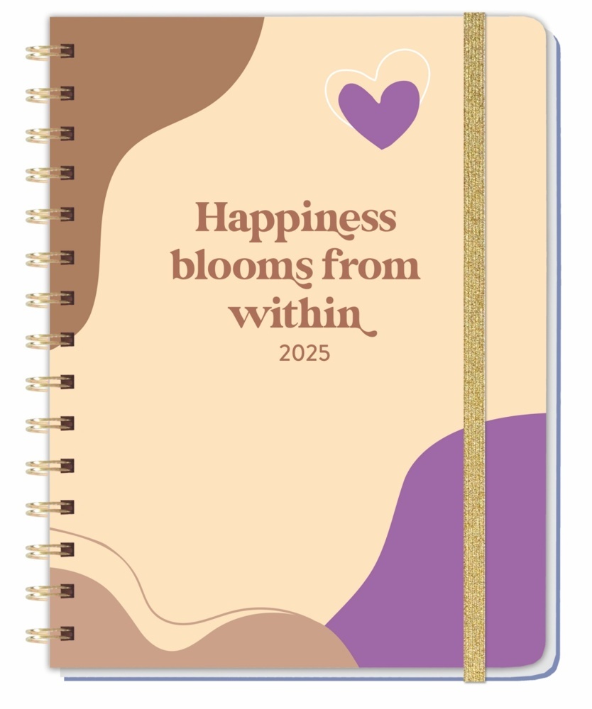 Cover: 9783756408153 | Happiness blooms from within Spiral-Kalenderbuch A5 2025 | Kalender