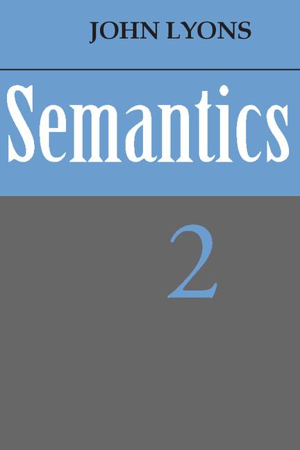 Cover: 9780521291866 | Semantics | Volume 2 | John Lyons | Taschenbuch | Englisch | 1977