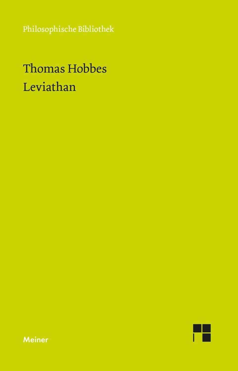 Cover: 9783787316991 | Leviathan | Thomas Hobbes | Taschenbuch | Deutsch | 2005 | Meiner, F
