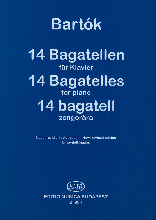 Cover: 9790080009345 | 14 Bagatellen op.6 für Klavier | Béla Bartók | Buch